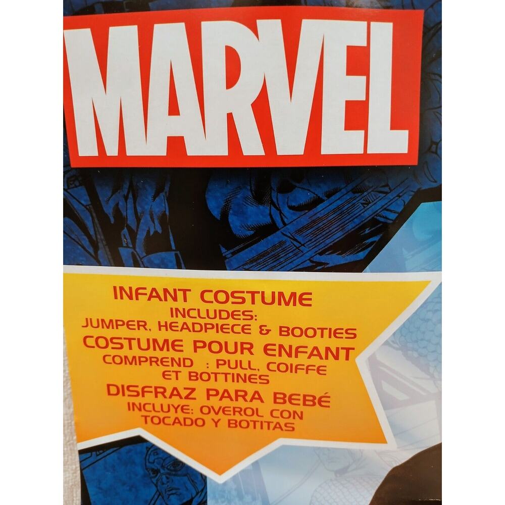 MARVEL Black Panther Costume Infant Sz 0-6 Mo 3 Pc Set NON-SLIP BOOTIE Halloween - Picture 9 of 15